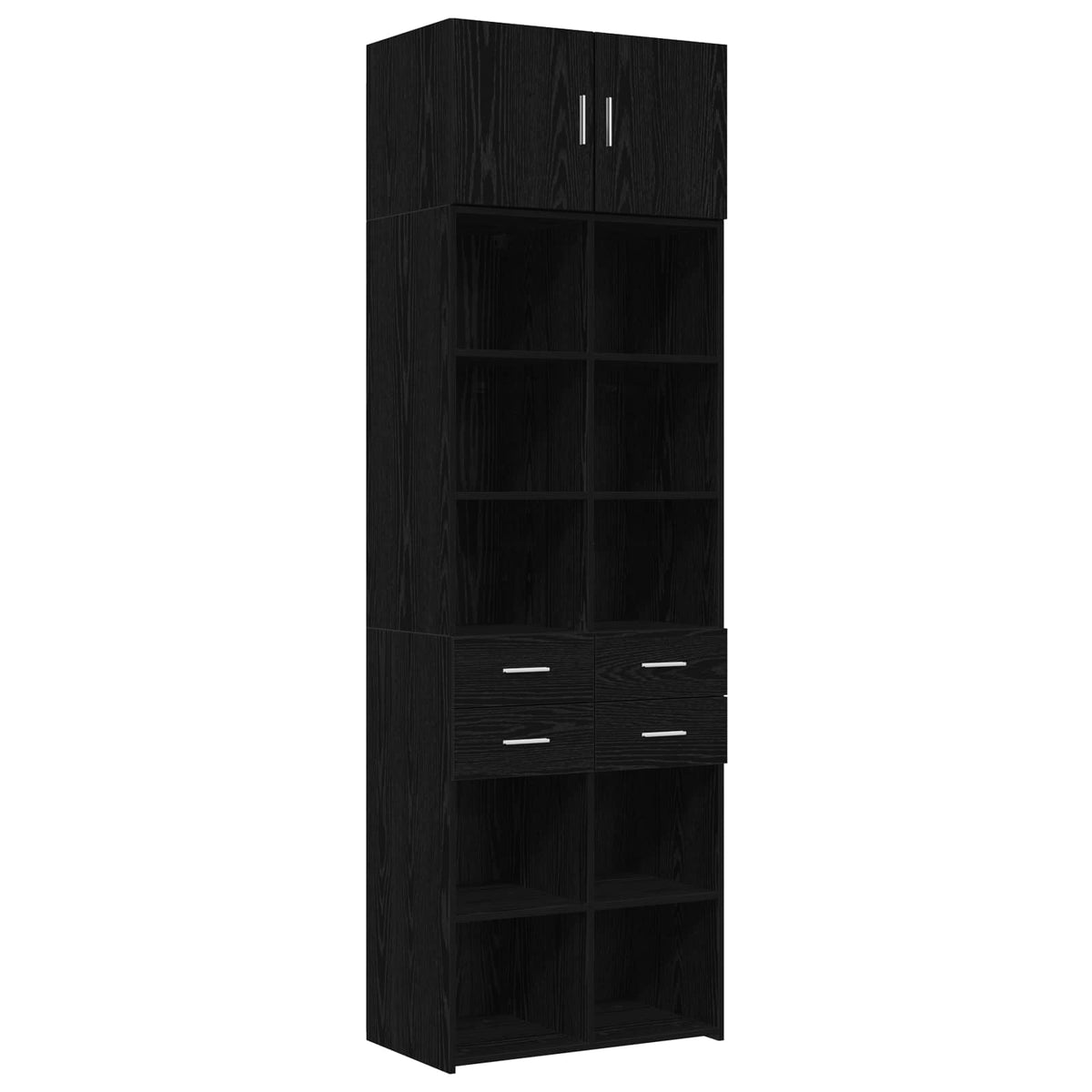Cabinet de rangement avec étagères Chêne noir Bois d'ingénierie - XIOS