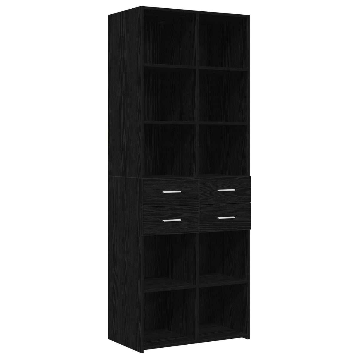 Cabinet de rangement avec étagères Chêne noir Bois d'ingénierie - XIOS