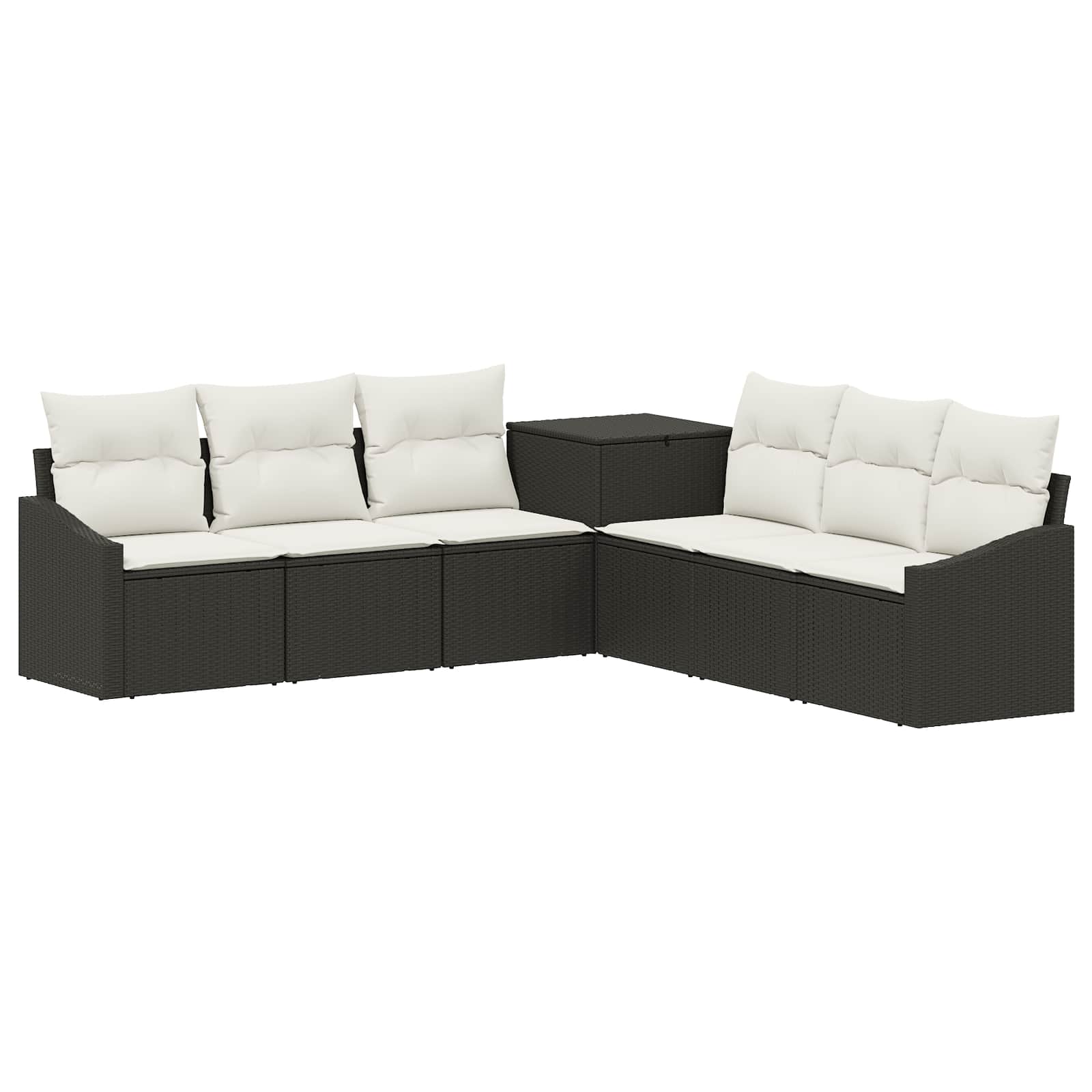 Ensemble de Canapés 7 pcs Noir et blanc crème