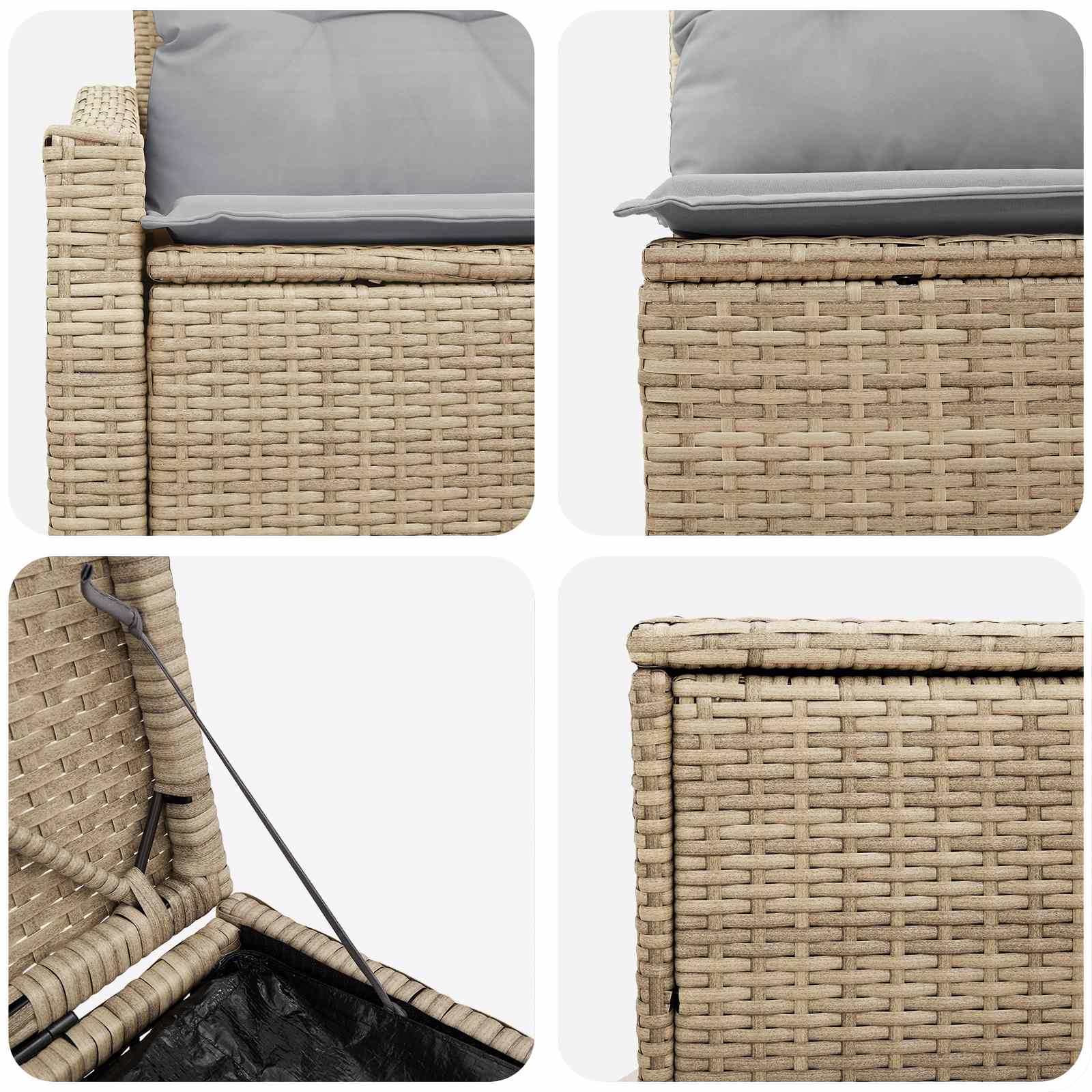 Ensemble de Canapés 7 pcs Beige et Gris clair