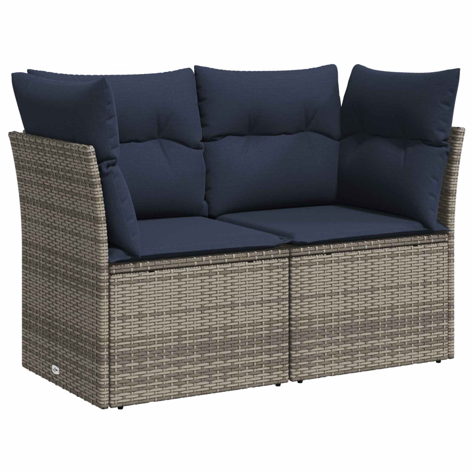 Ensemble de Canapés 7 pcs Gris et bleu marine