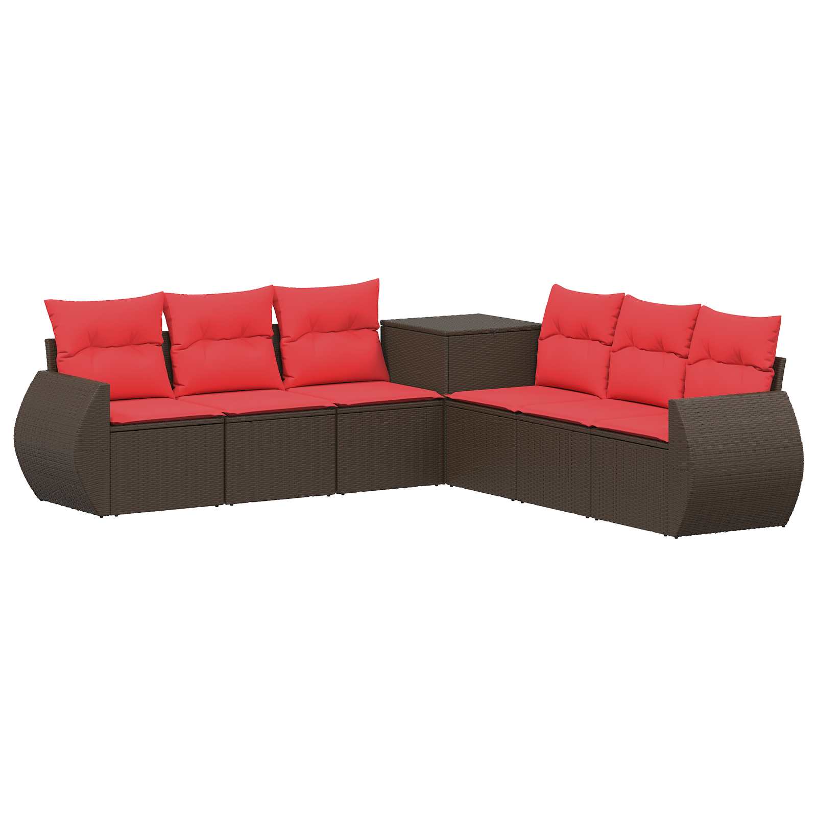 Ensemble de Canapés 7 pcs Marron et rouge