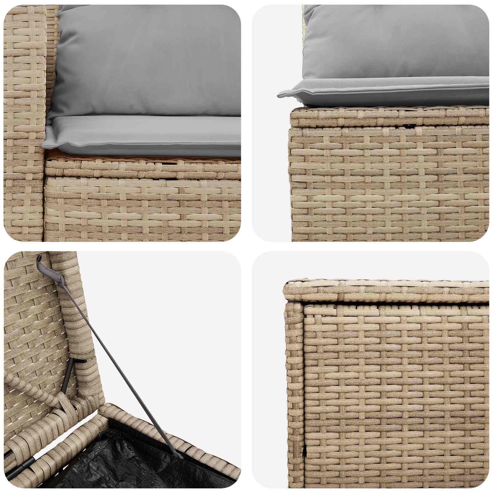 Ensemble de Canapés 7 pcs Beige et Gris clair
