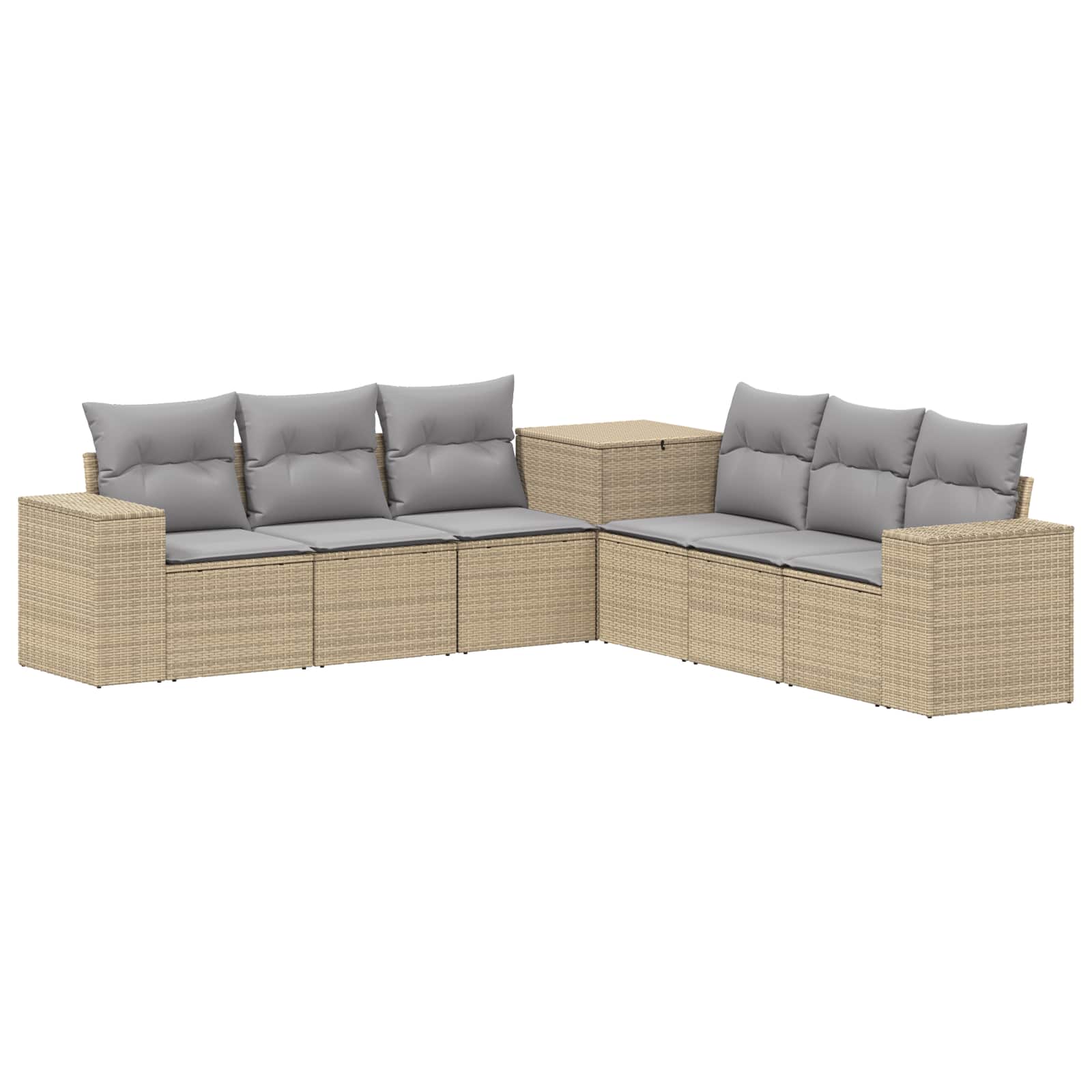 Ensemble de Canapés 7 pcs Beige et Gris clair