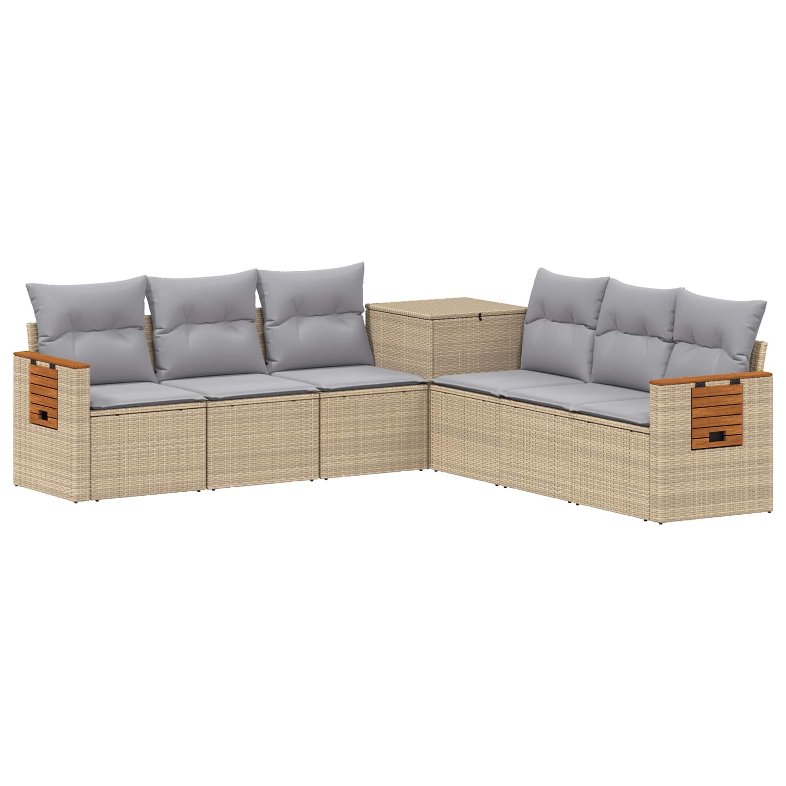 Ensemble de Canapés 7 pcs Beige et Gris clair
