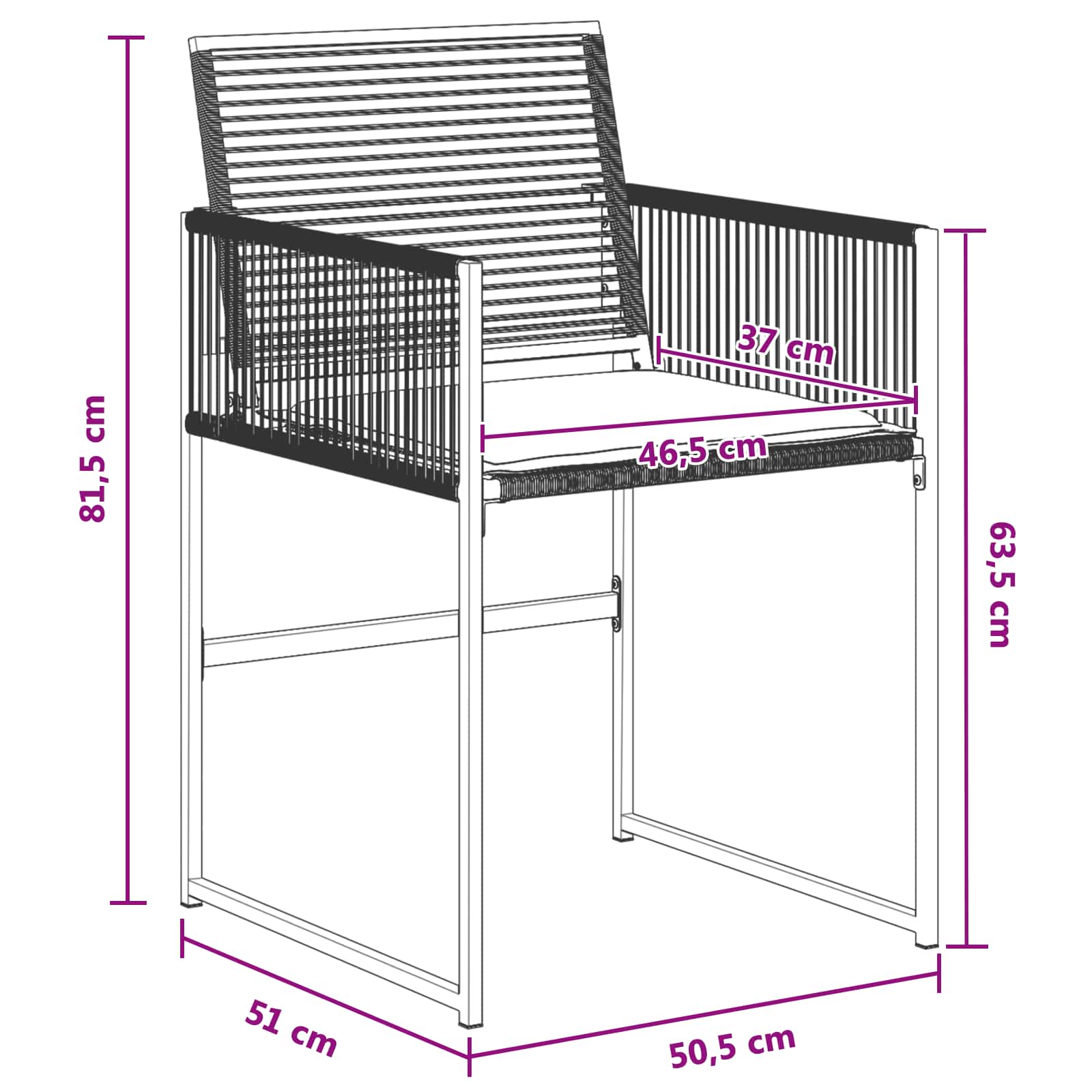 Ensemble de salle à manger pour jardin 5 pcs Noir polyrotin - XIOS