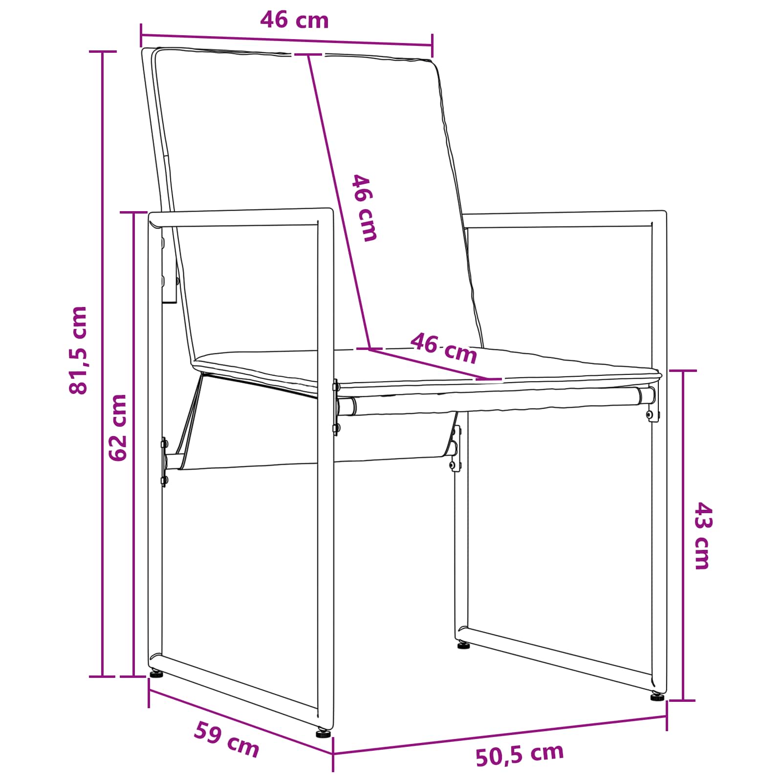 Ensemble de salle à manger pour jardin 5 pcs Noir et anthracite - XIOS