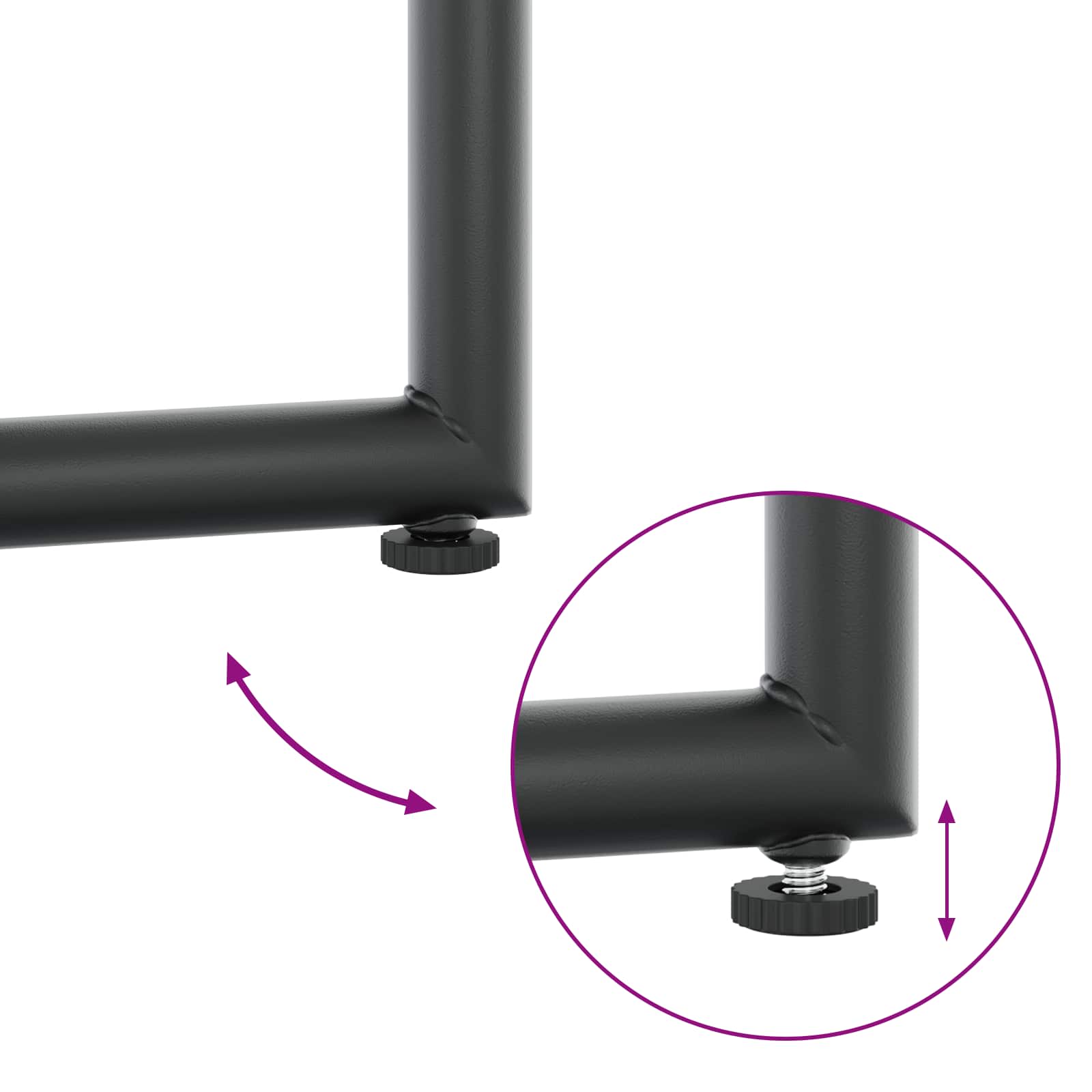 Ensemble de salle à manger pour jardin 9 pcs Noir et anthracite - XIOS