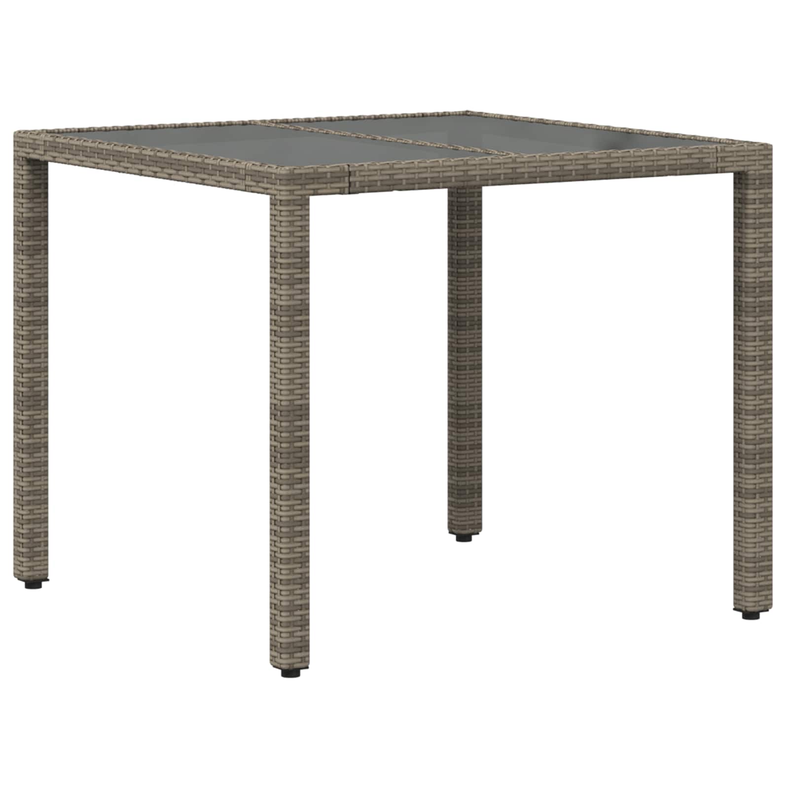 Ensemble de repas extérieur 3 pc Gris polyrotin
