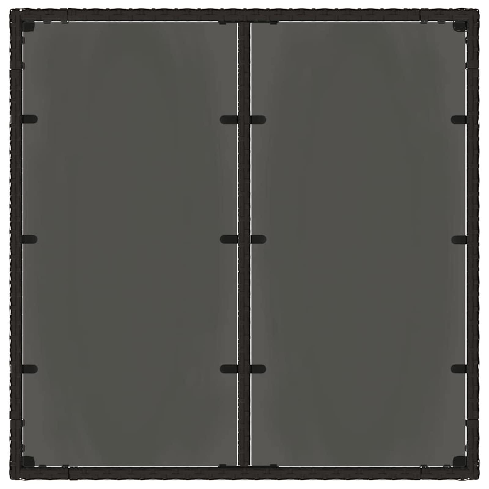 Ensemble de repas extérieur 5 pc Noir polyrotin