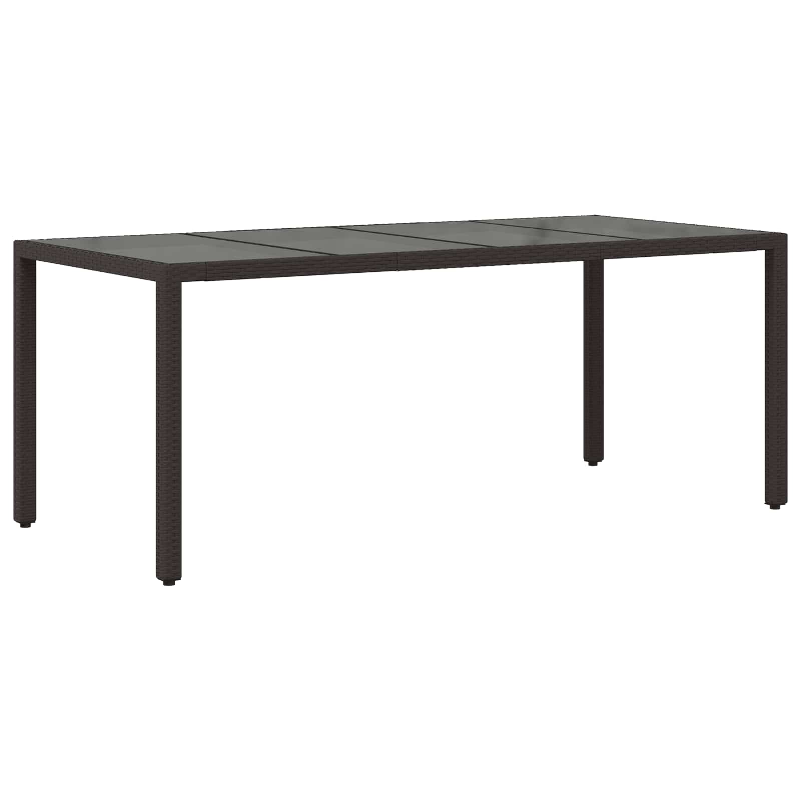 Ensemble de repas extérieur 7 pc Noir polyrotin