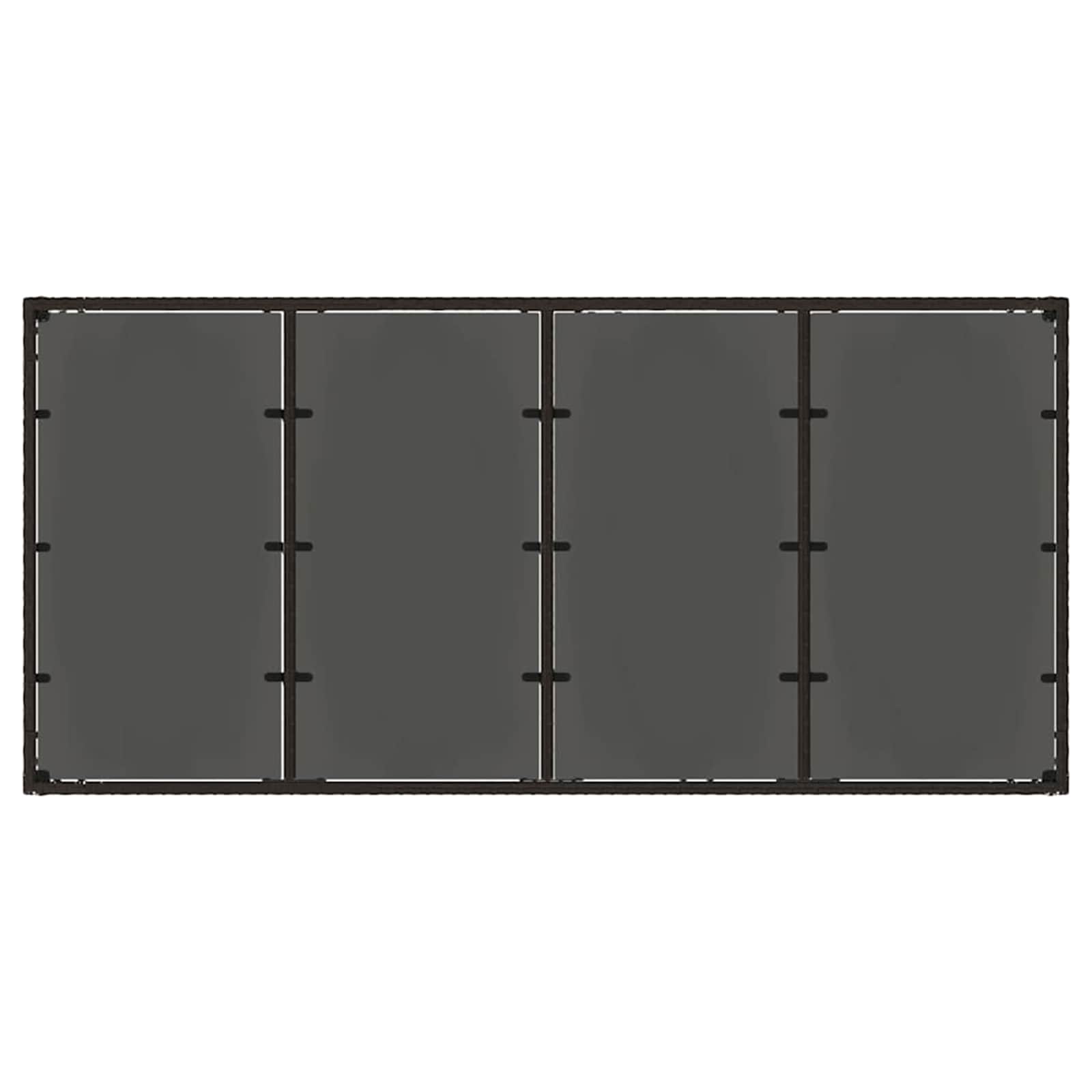 Ensemble de repas extérieur 7 pc Noir polyrotin