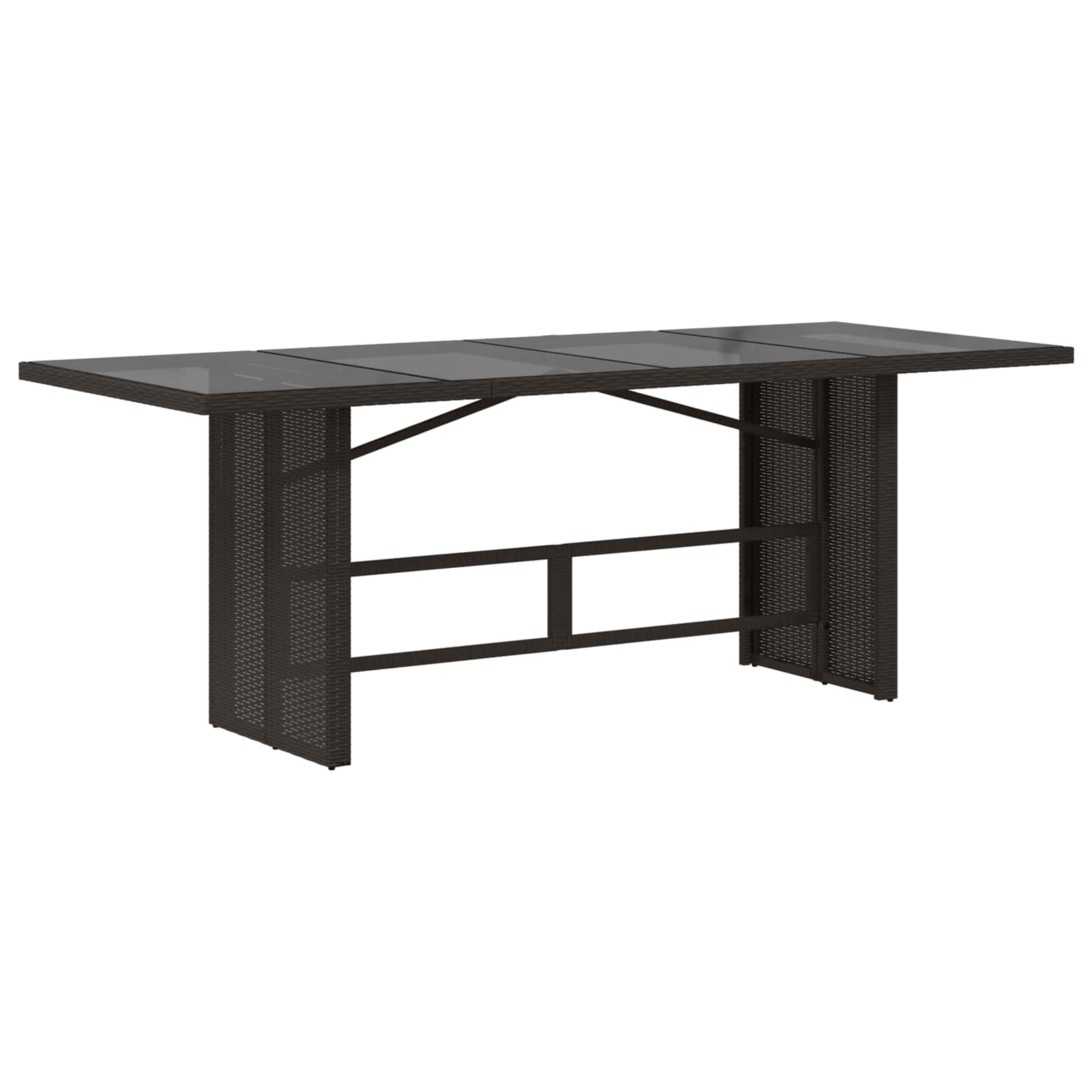 Ensemble de repas extérieur 7 pc Noir polyrotin
