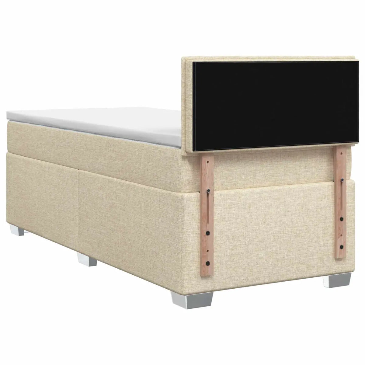 Lit boxspring avec matelas Crème 80 x 200 cm Tissu - XIOS
