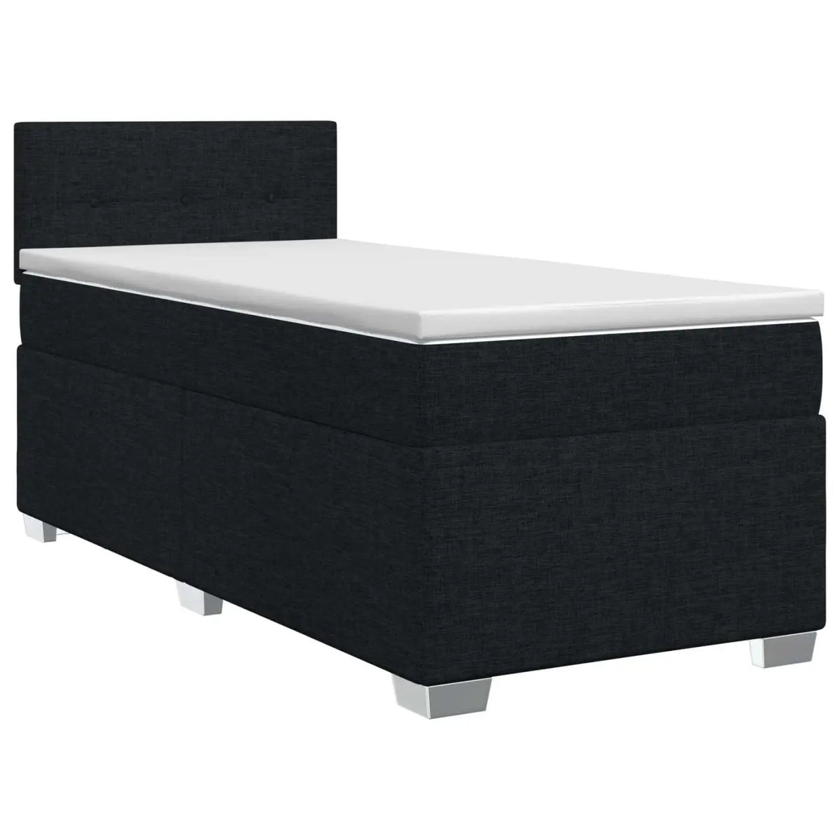 Lit boxspring avec matelas Noir 80 x 200 cm Tissu - XIOS