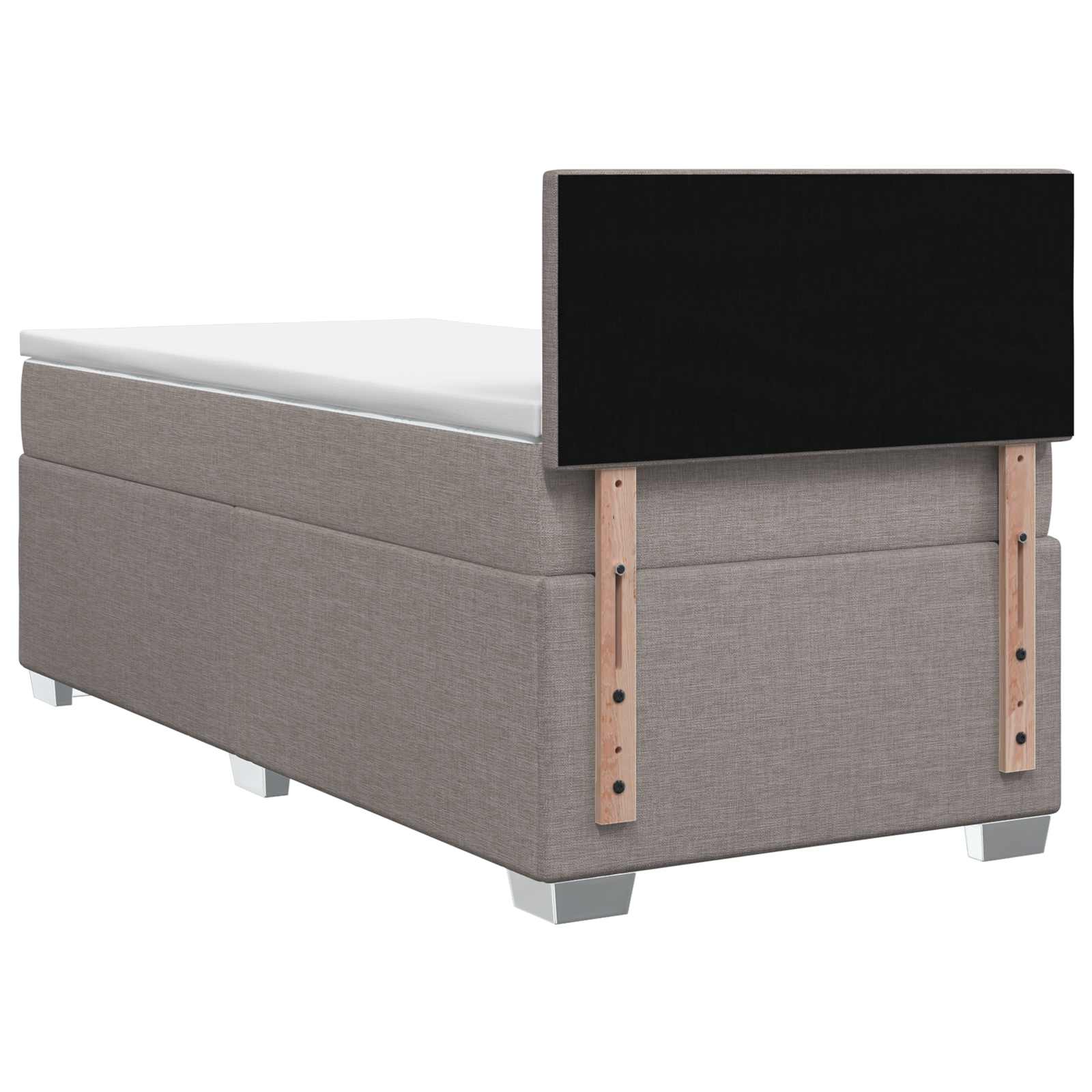 Lit boxspring avec matelas Taupe 80 x 200 cm Tissu