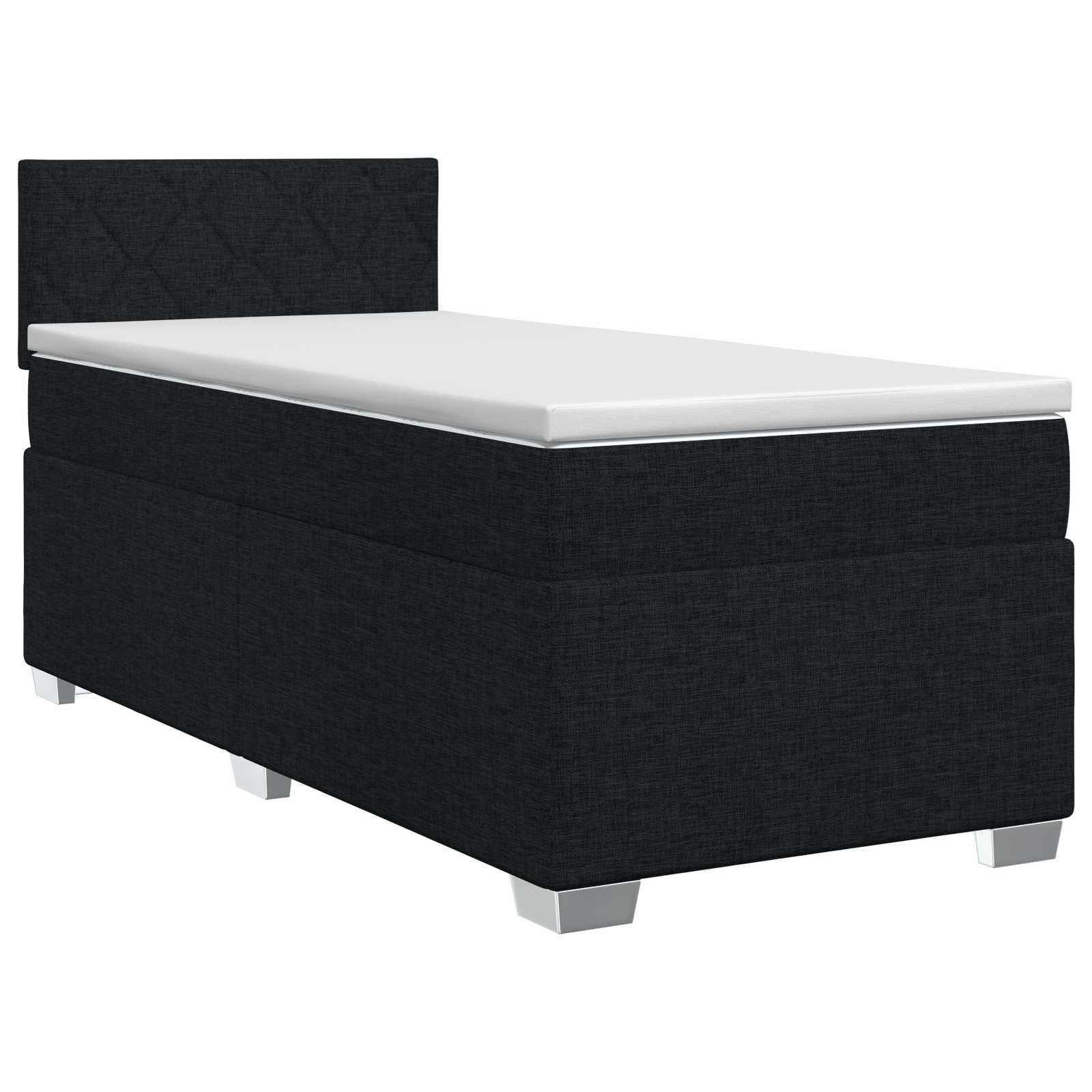 Lit boxspring avec matelas Noir 80 x 200 cm Tissu - XIOS