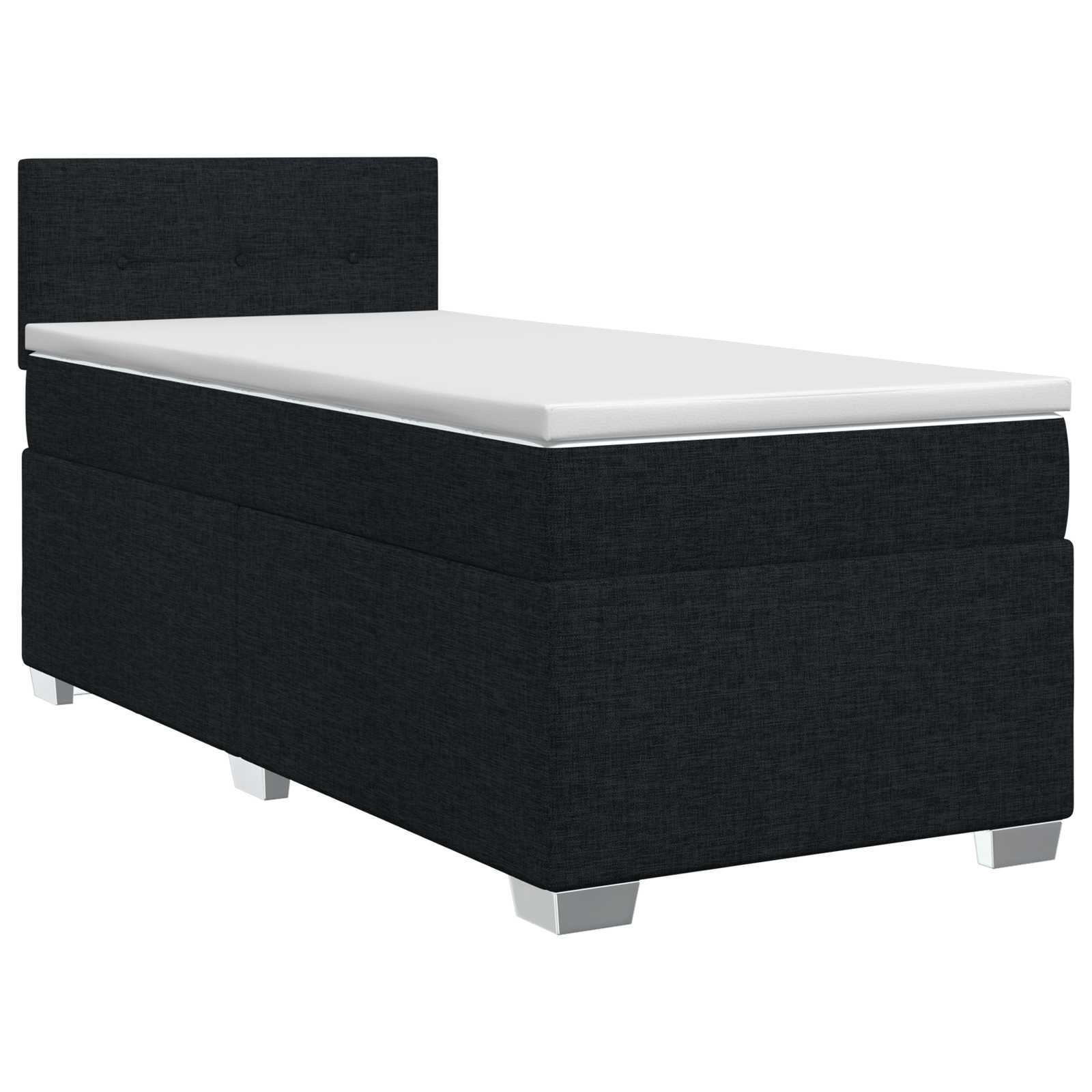 Lit boxspring avec matelas Noir 90 x 190 cm Tissu - XIOS