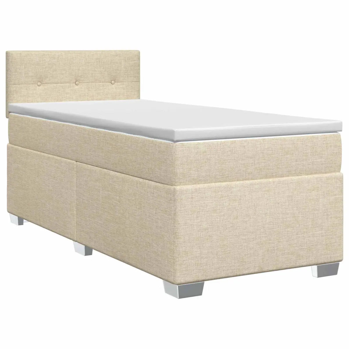 Lit boxspring avec matelas Crème 90 x 200 cm Tissu - XIOS
