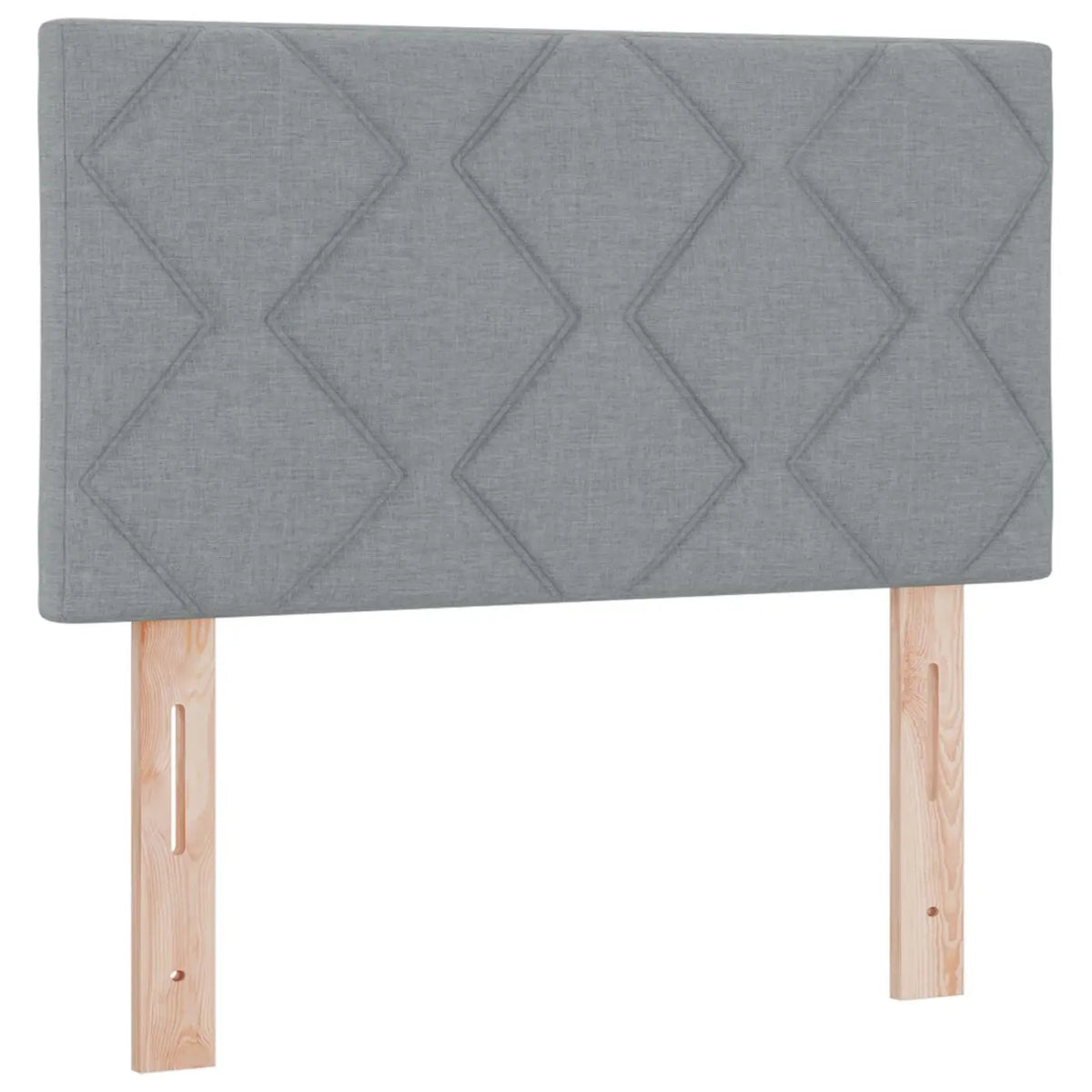 Lit boxspring avec matelas Gris clair 90 x 200 cm Tissu - XIOS