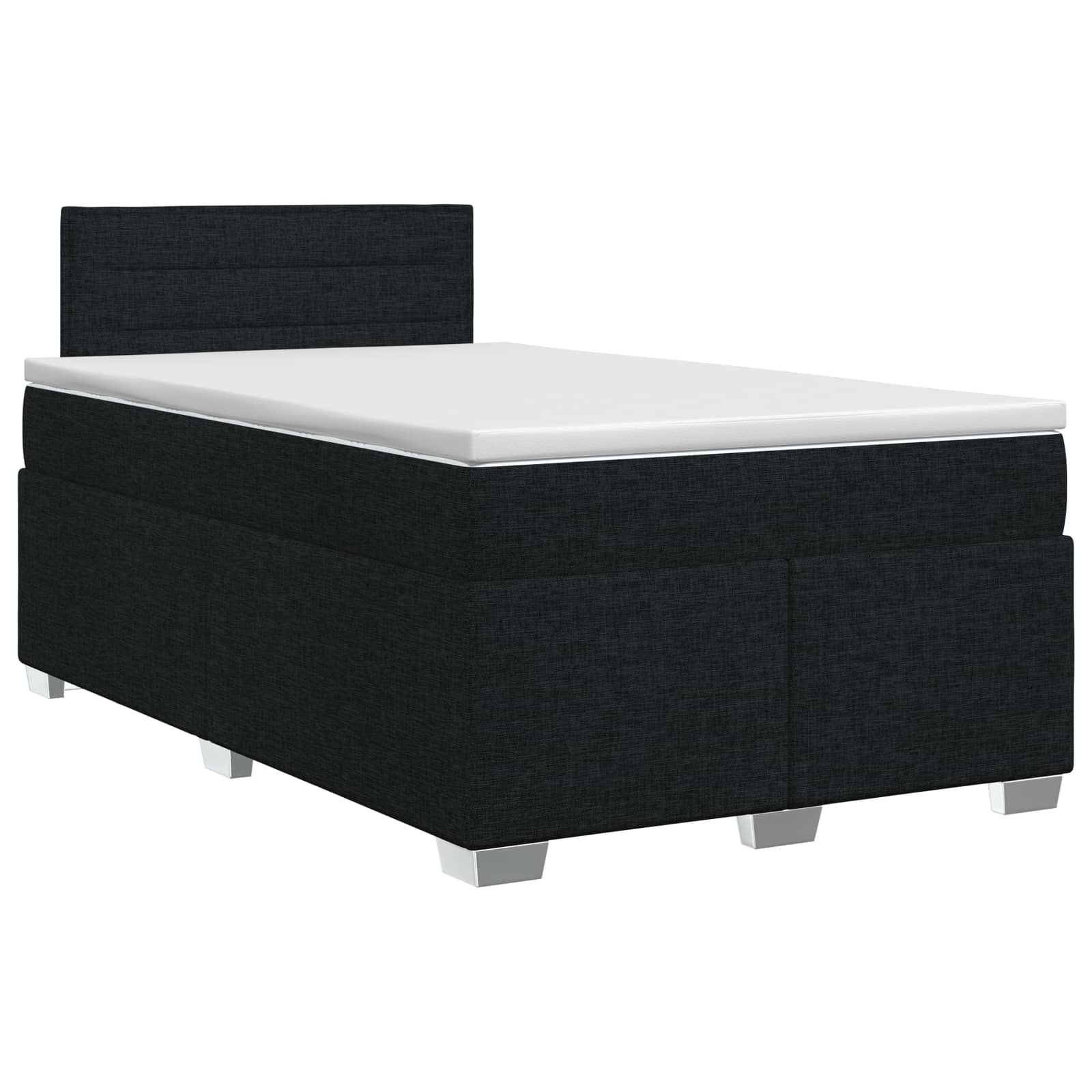 Lit boxspring avec matelas Noir 120 x 190 cm Tissu - XIOS