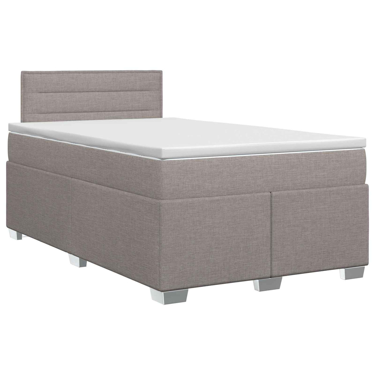 Lit boxspring avec matelas Taupe 120 x 190 cm Tissu