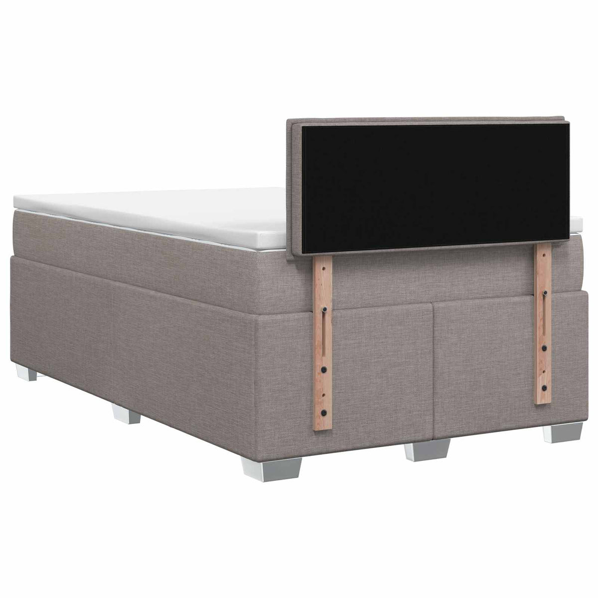 Lit boxspring avec matelas Taupe 120 x 190 cm Tissu