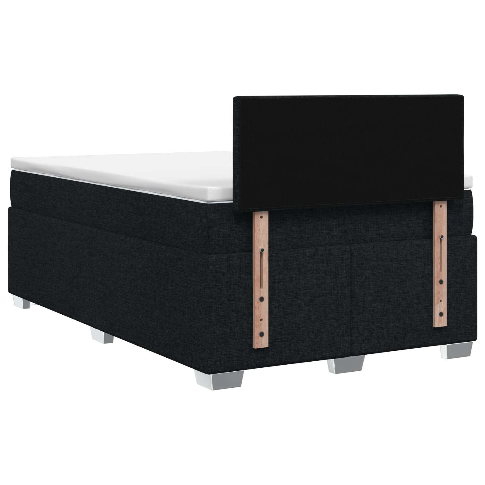 Lit boxspring avec matelas Noir 120 x 190 cm Tissu - XIOS