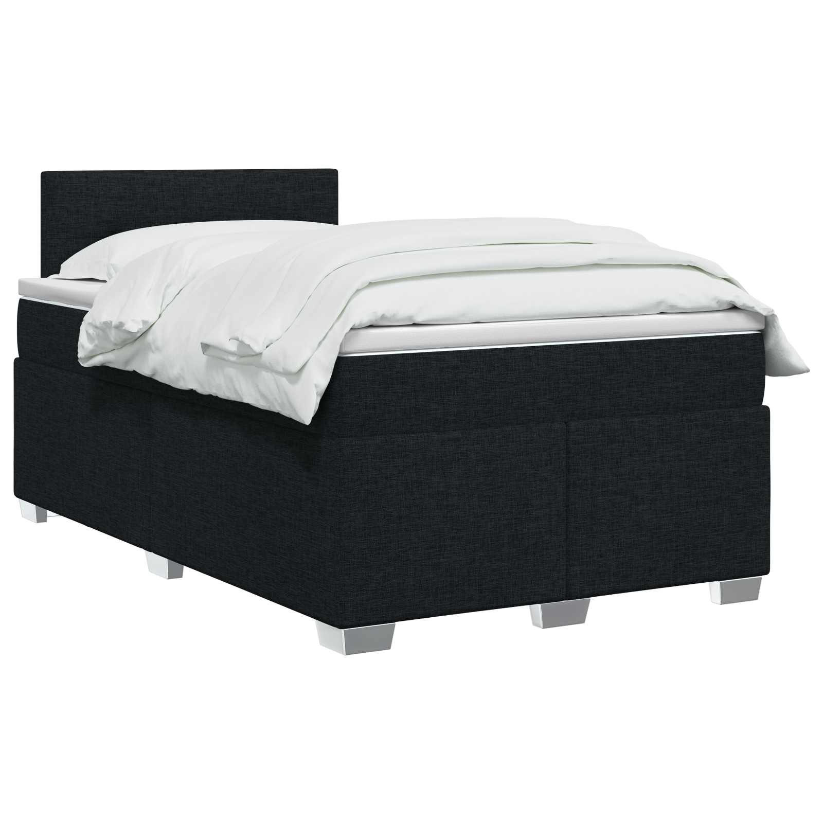 Lit boxspring avec matelas Noir 120 x 190 cm Tissu - XIOS