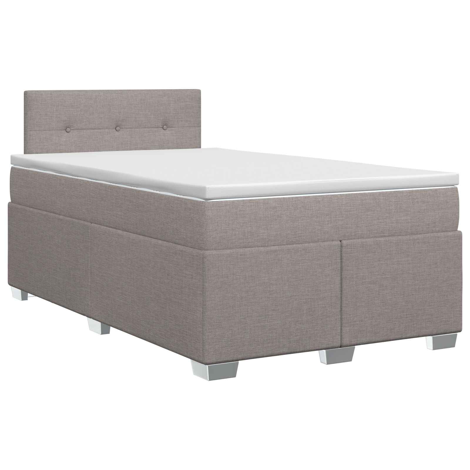 Lit boxspring avec matelas Taupe 120 x 190 cm Tissu