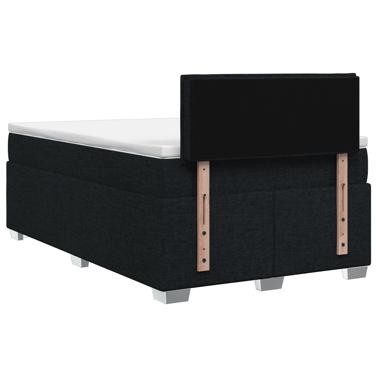 Lit boxspring avec matelas Noir 120 x 200 cm Tissu - XIOS