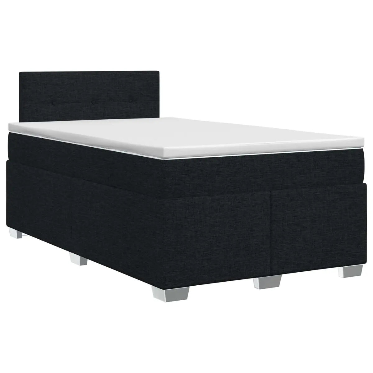 Lit boxspring avec matelas Noir 120 x 200 cm Tissu - XIOS