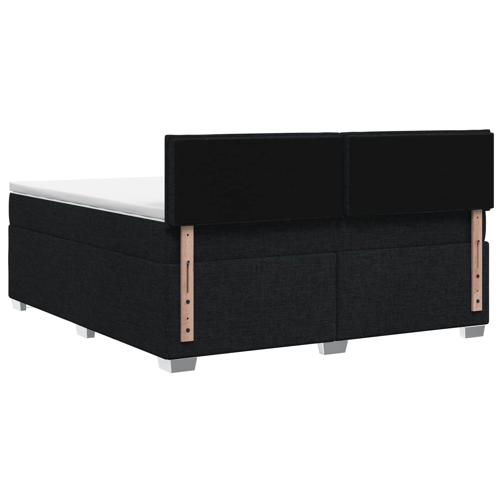 Lit boxspring avec matelas Noir 140 x 190 cm Tissu - XIOS