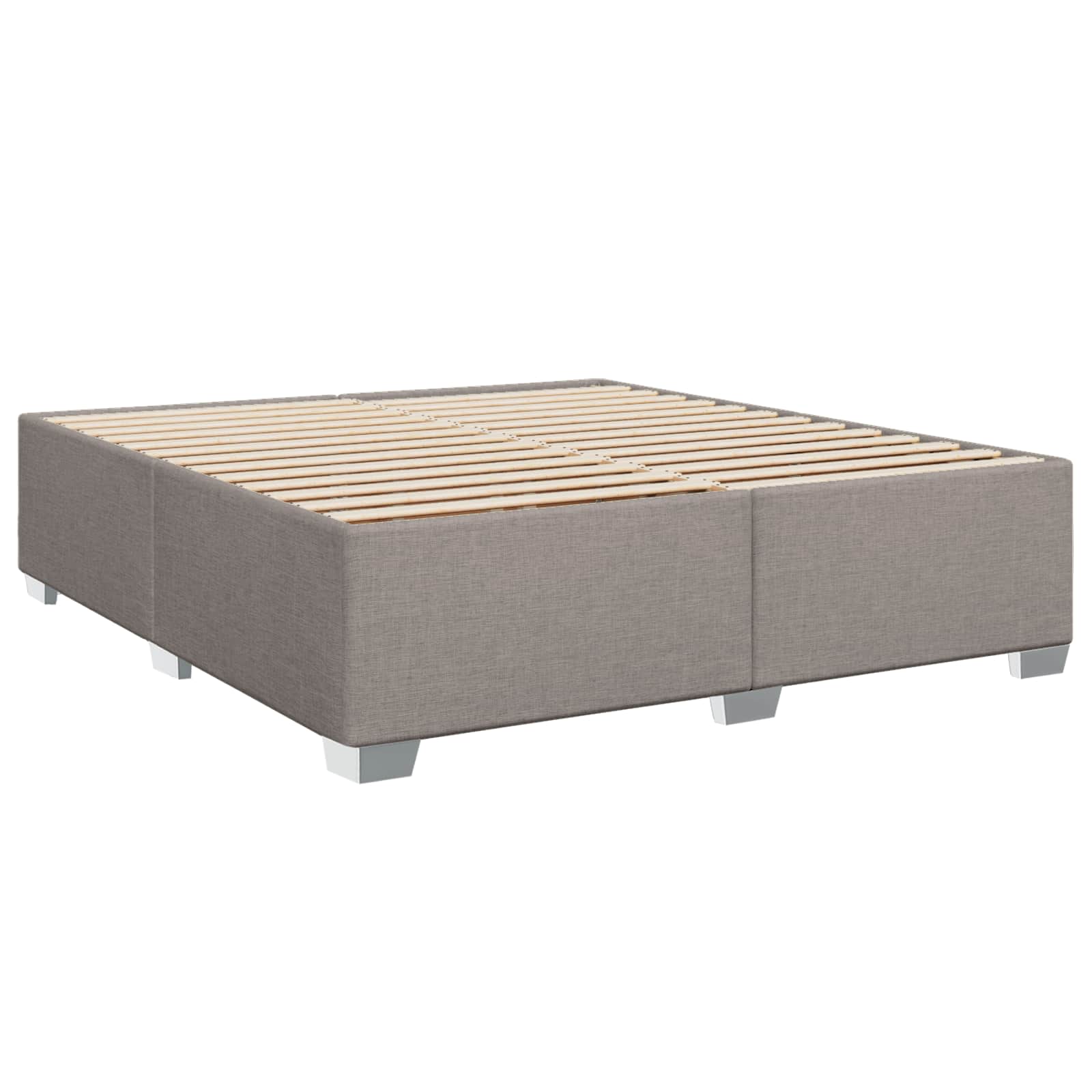 Lit boxspring avec matelas Taupe 140 x 190 cm Tissu - XIOS