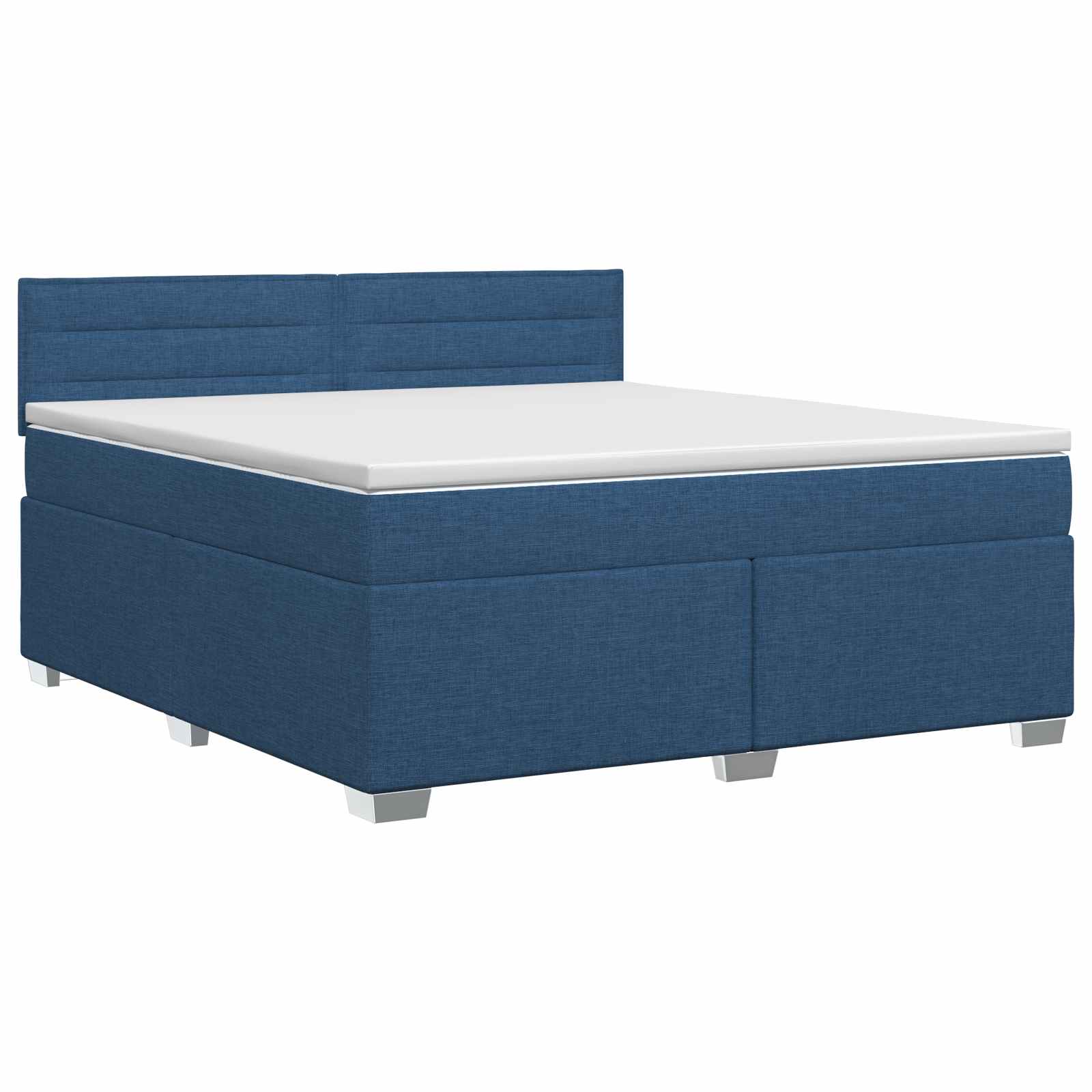 Lit boxspring avec matelas Bleu 140 x 190 cm Tissu - XIOS