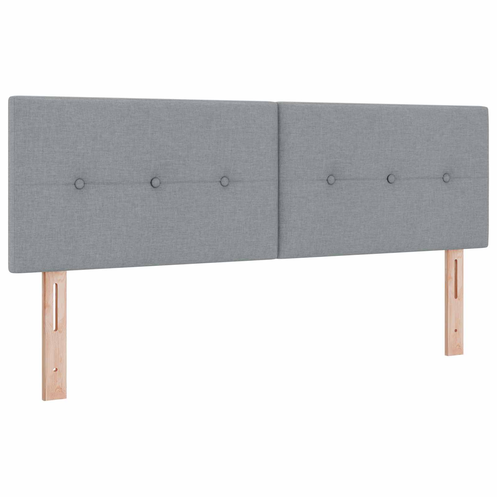 Lit boxspring avec matelas Gris clair 140 x 190 cm Tissu - XIOS