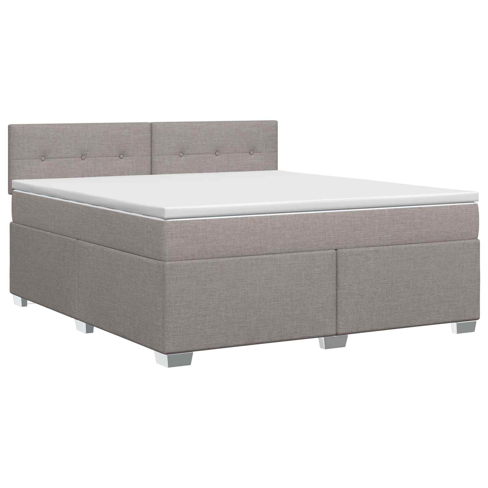 Lit boxspring avec matelas Taupe 140 x 190 cm Tissu - XIOS