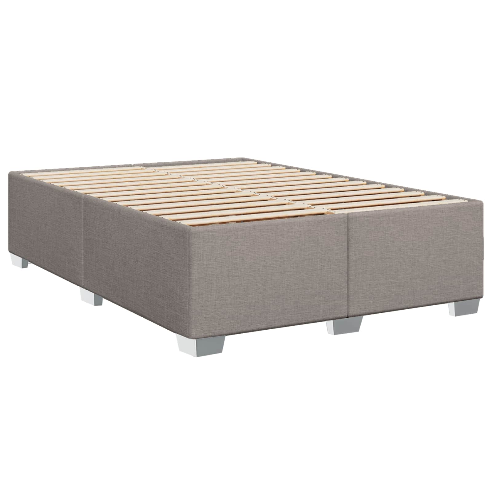 Lit boxspring avec matelas Taupe 140 x 190 cm Tissu - XIOS