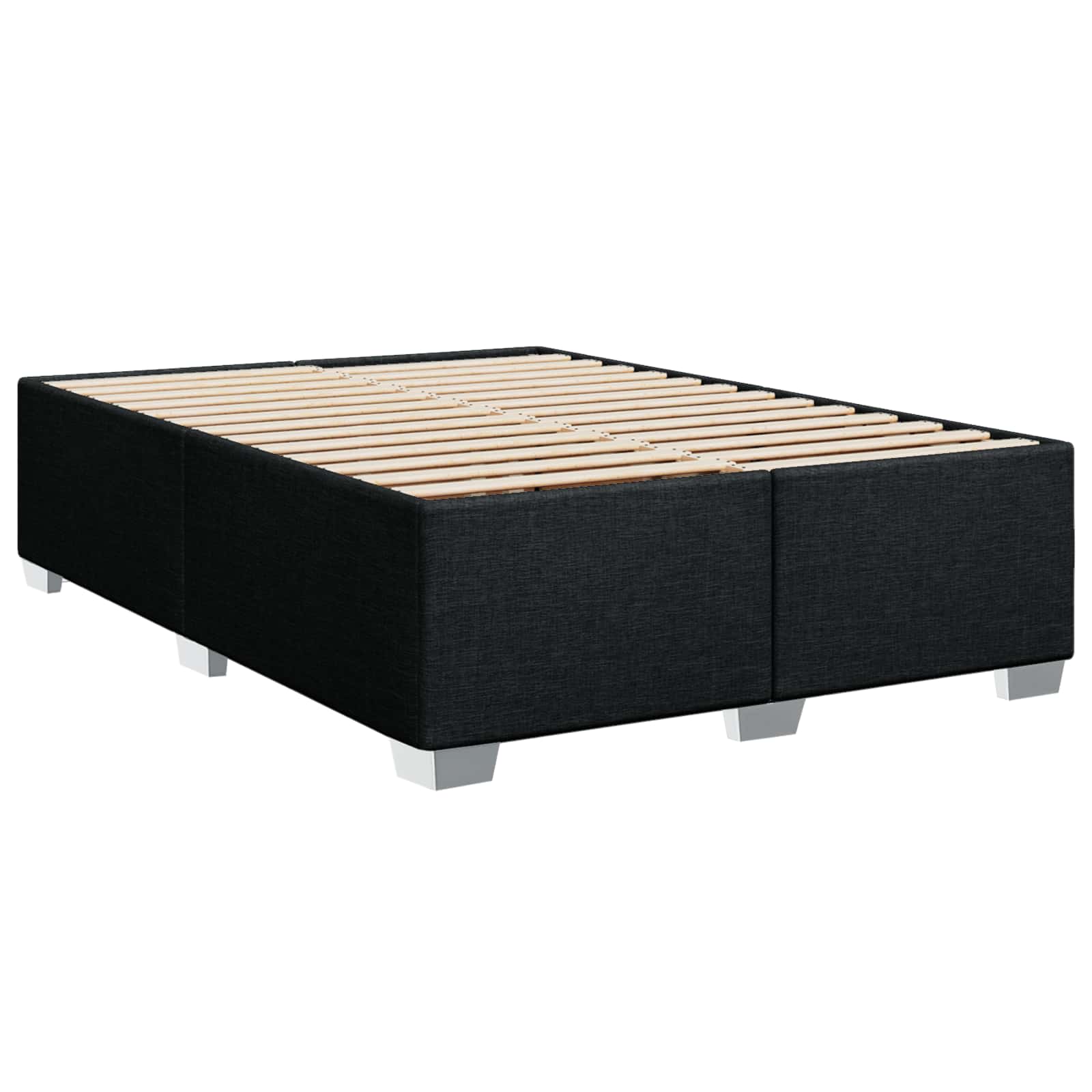 Lit boxspring avec matelas Noir 140 x 190 cm Tissu