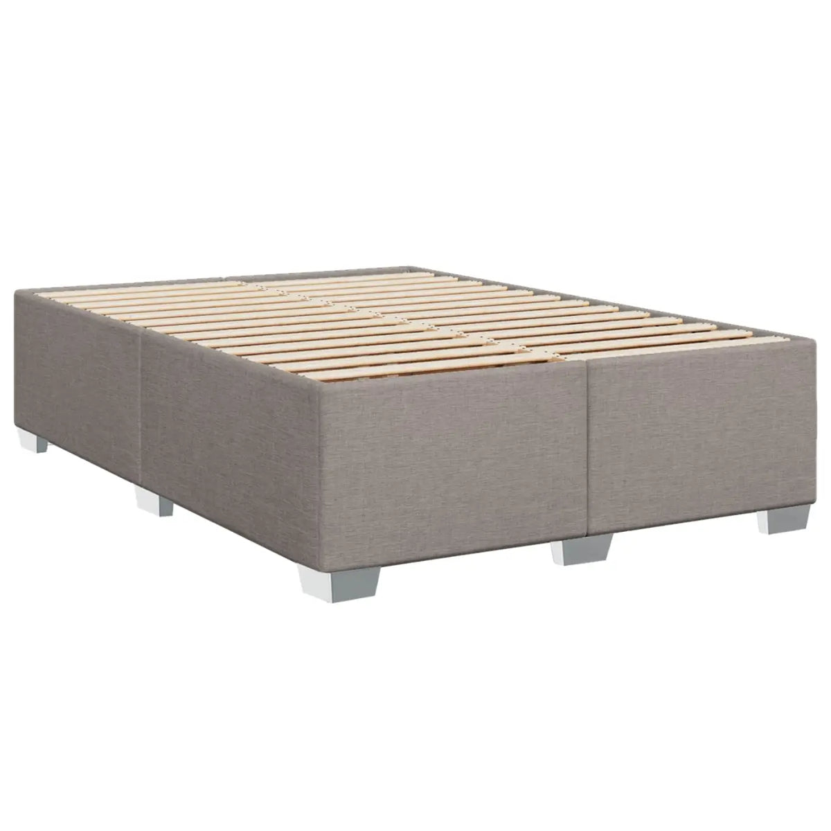 Lit boxspring avec matelas Taupe 140 x 200 cm Tissu - XIOS