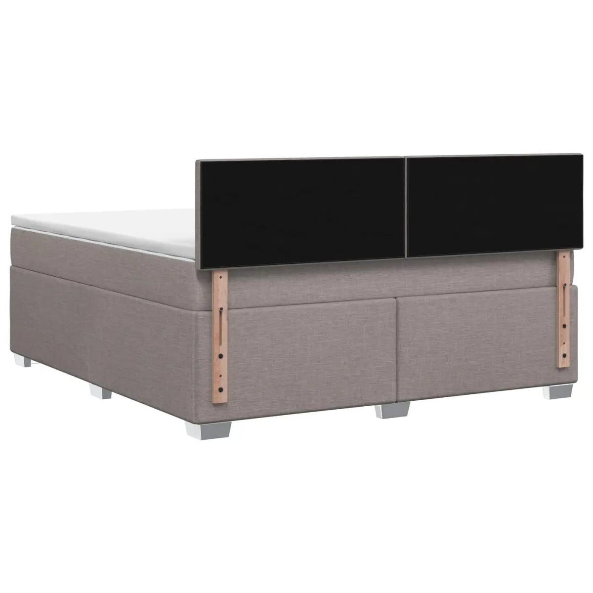Lit boxspring avec matelas Taupe 140 x 200 cm Tissu - XIOS