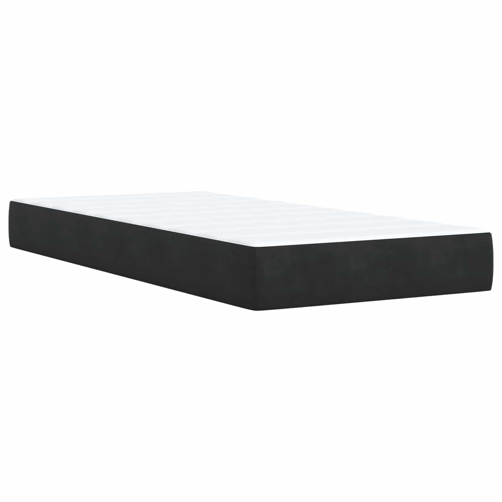 Lit boxspring avec matelas Noir 80 x 200 cm Velours - XIOS