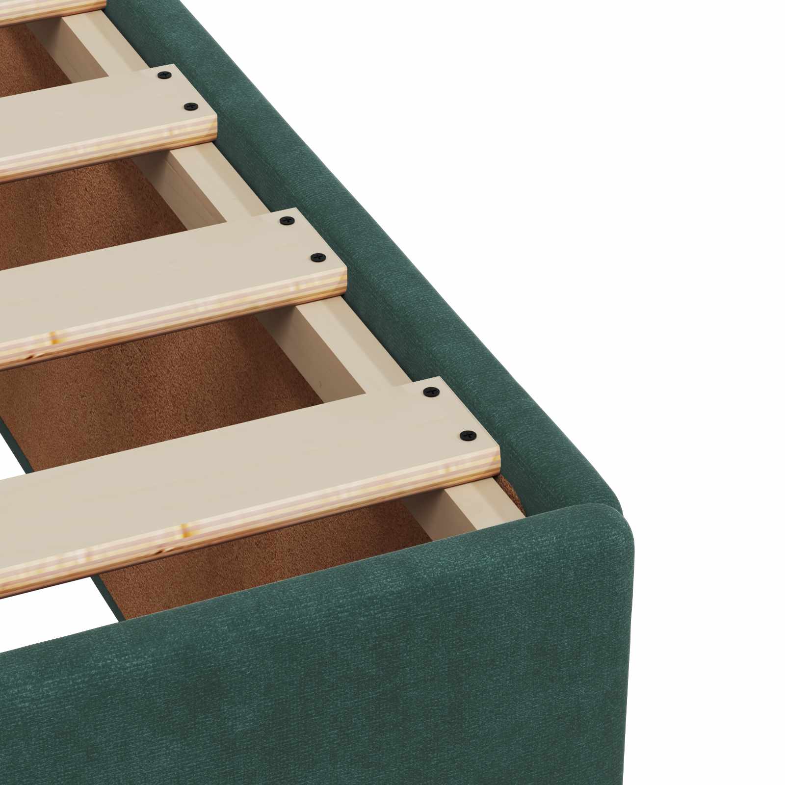 Lit boxspring avec matelas Vert foncé 90 x 190 cm Velours