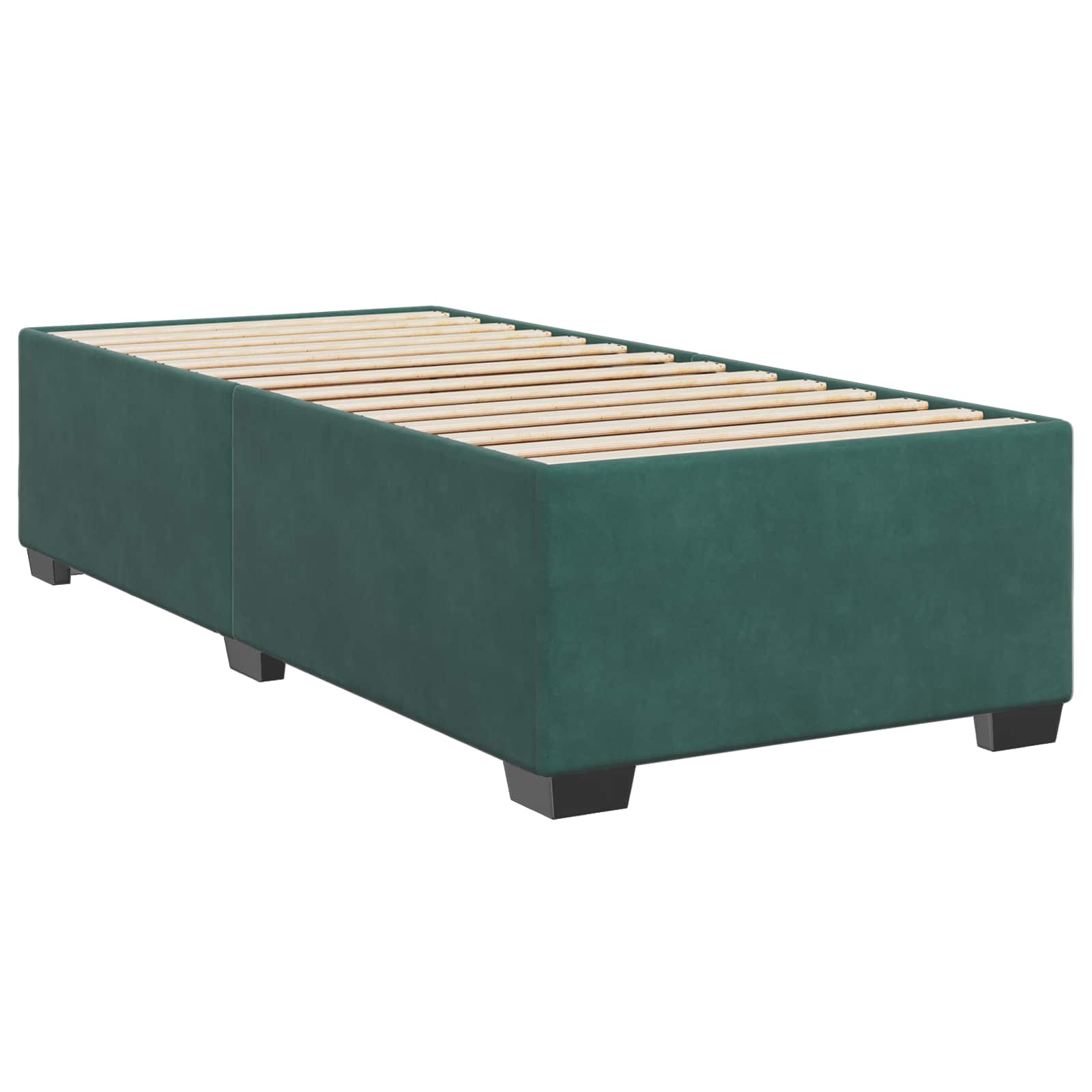 Lit boxspring avec matelas Vert foncé 90 x 190 cm Velours