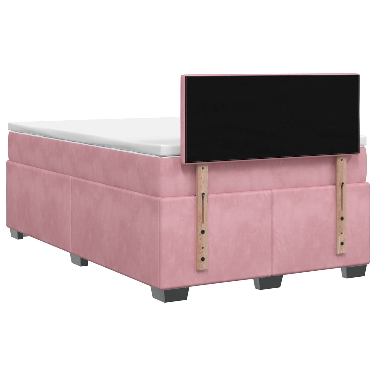 Lit boxspring avec matelas Rose 120 x 200 cm Velours