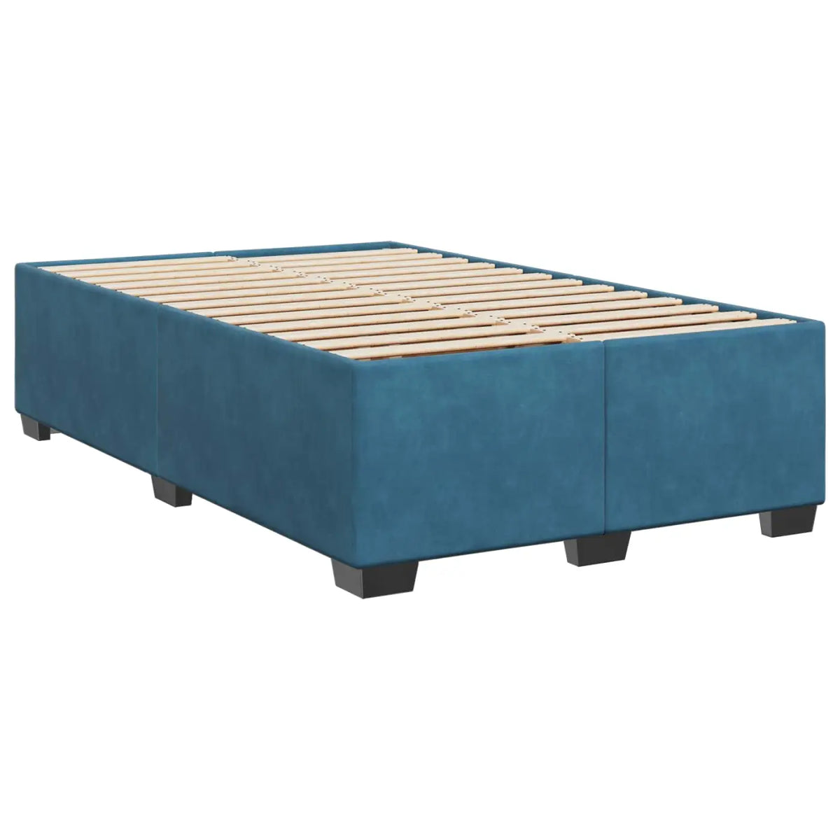 Lit boxspring avec matelas Bleu foncé 120 x 200 cm Velours - XIOS