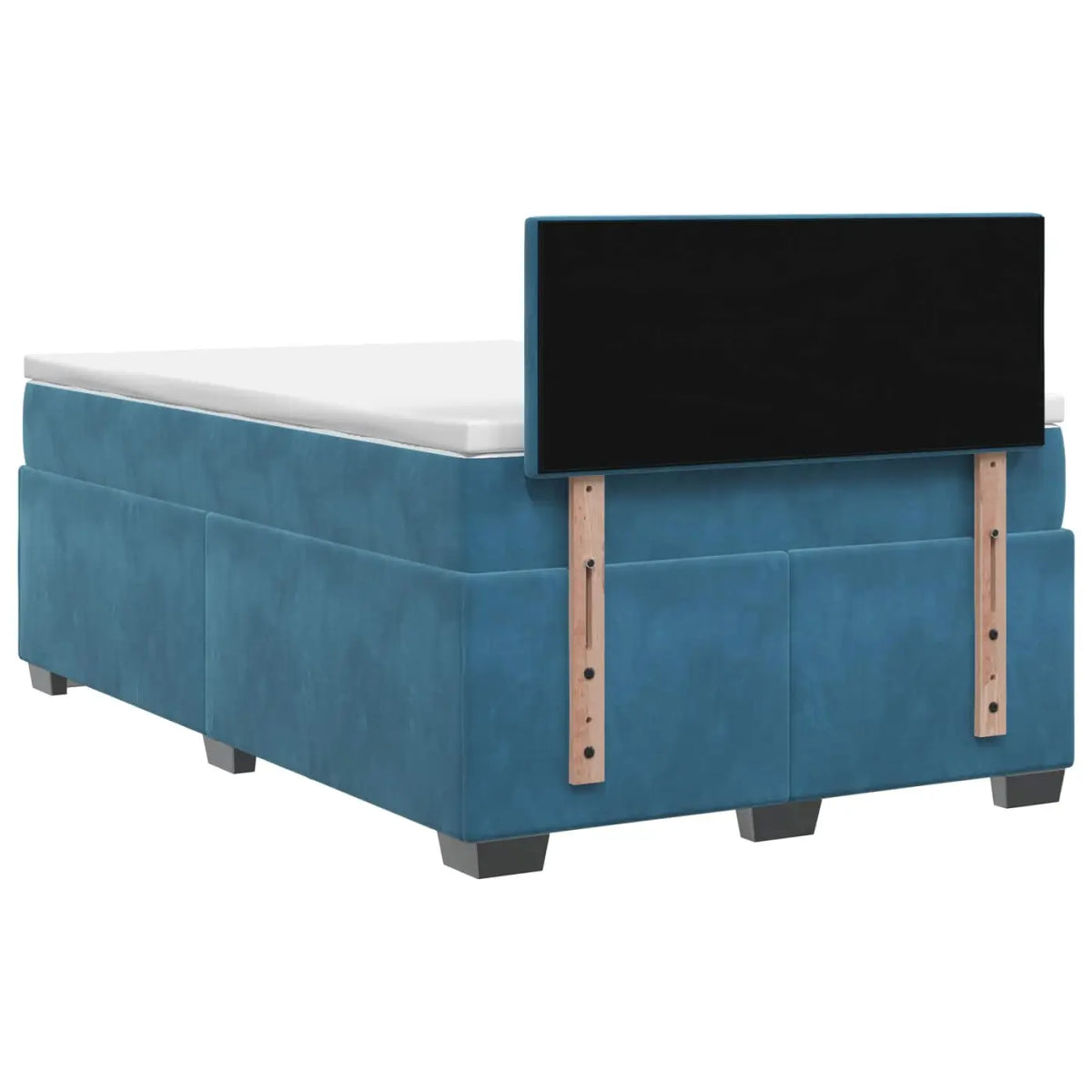 Lit boxspring avec matelas Bleu foncé 120 x 200 cm Velours - XIOS