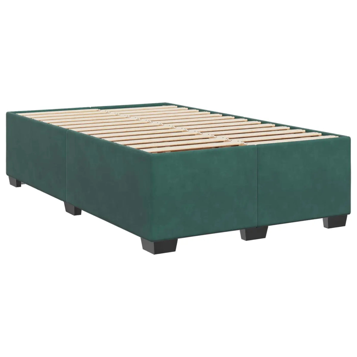 Lit boxspring avec matelas Vert foncé 120 x 200 cm Velours - XIOS