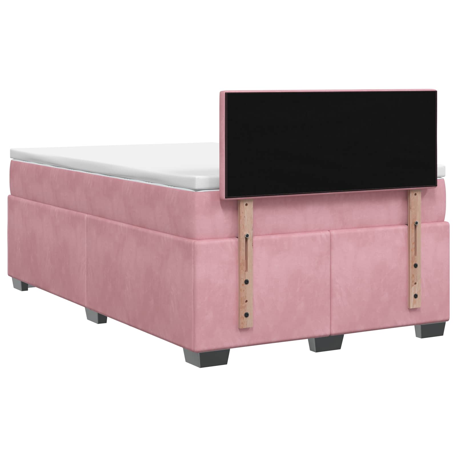 Lit boxspring avec matelas Rose 120 x 200 cm Velours