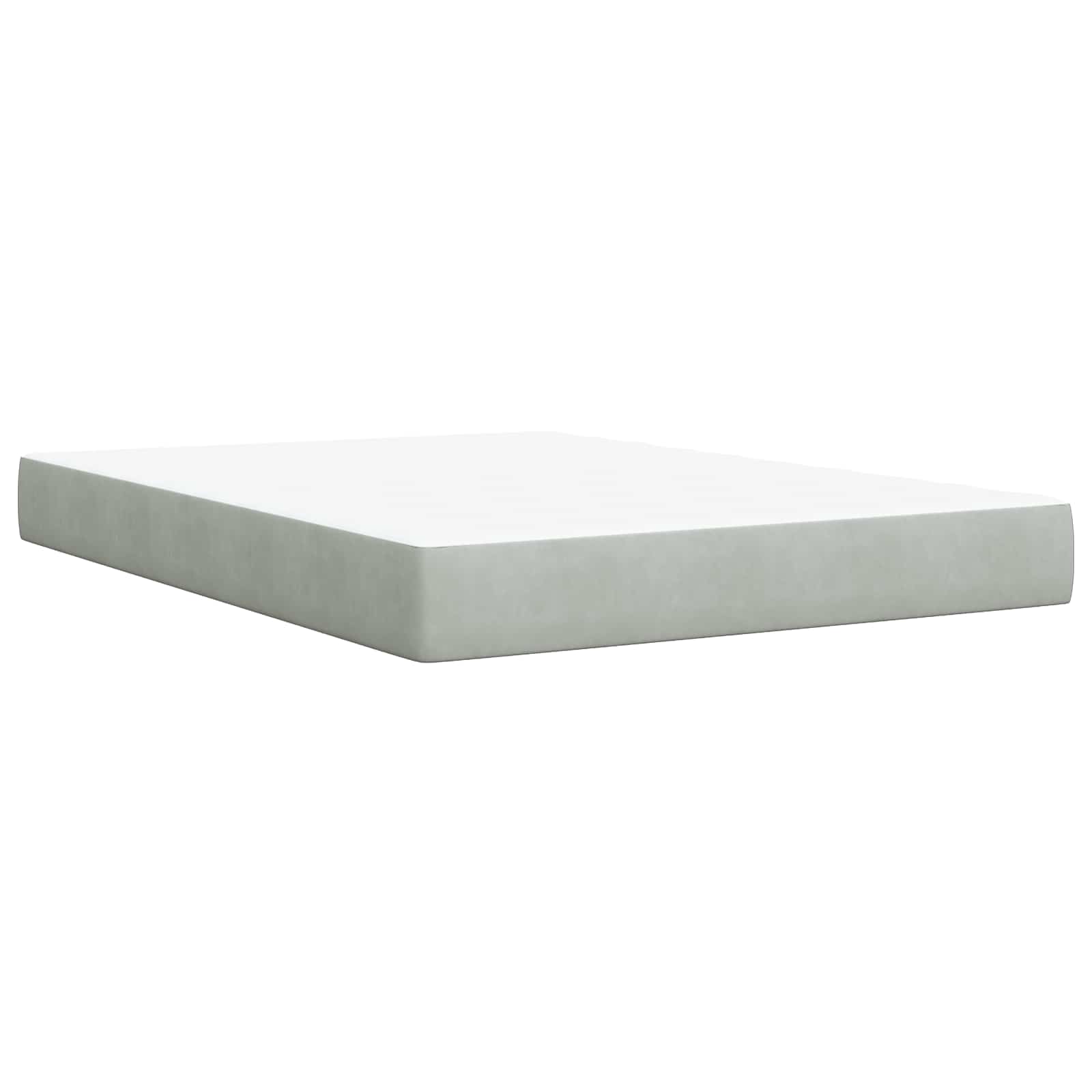 Lit boxspring avec matelas Gris clair 140 x 190 cm Velours